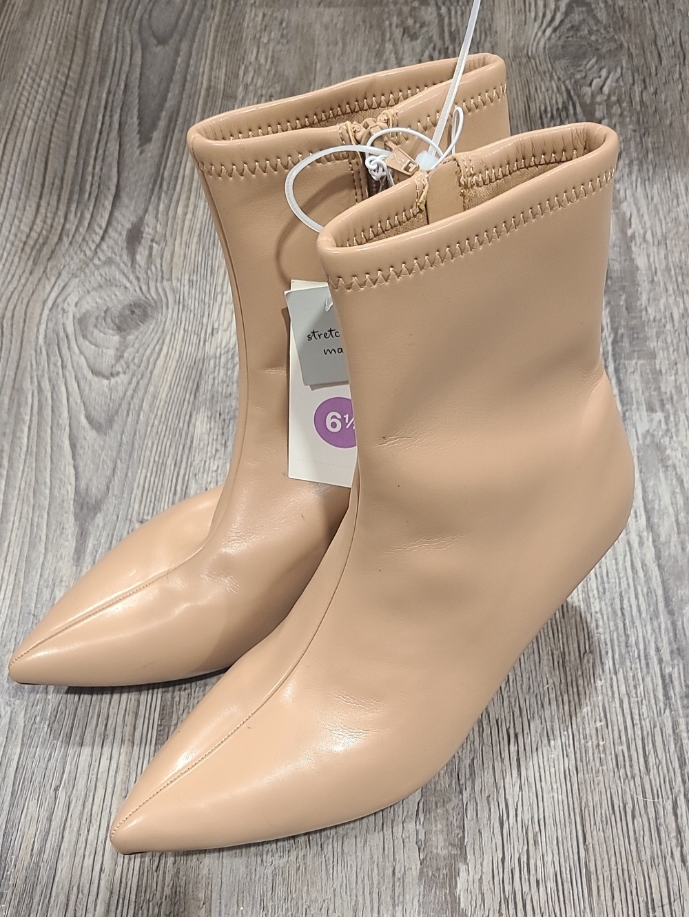 A New Day Tan Lonnie Pointed Toe Stilleto Boots Size 6.5